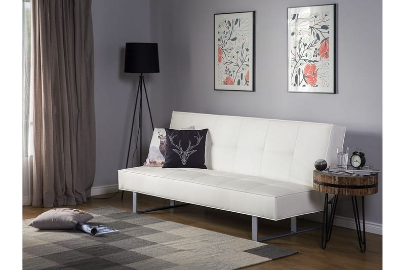 Sovesofa Derby 88 cm - Hvit - 3 seters sovesofa