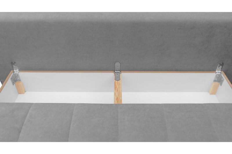 Sovesofa FABIO LED-belysning - Svart - Møbler - Sofaer - Sovesofaer - 3 seters sovesofa