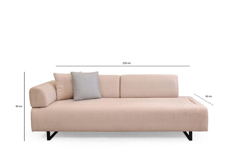 Sovesofa Glenavy 3-seters - Beige - 3 seters sovesofa