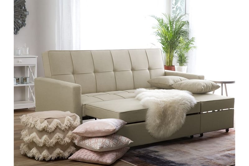 Sovesofa Glomma 207 cm - Beige - 3 seters sovesofa