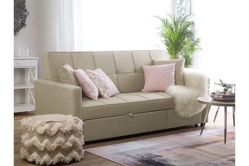 Sovesofa Glomma 207 cm - Beige - 3 seters sovesofa