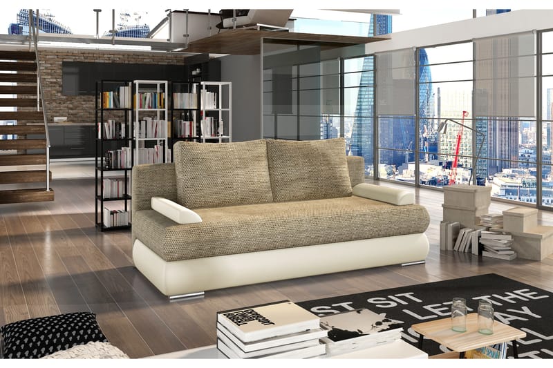 Sovesofa Goltar - Beige - 3 seters sovesofa