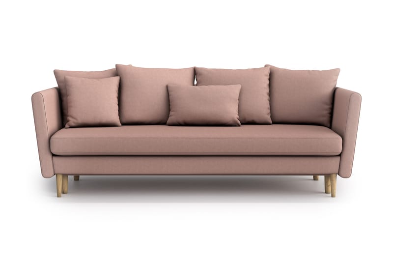 Sovesofa Juliett 3-seter - Rosa - 3 seters sovesofa