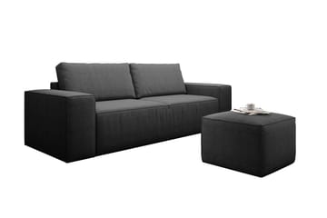 Sovesofa Kandari 3-seters med Oppbevaring - Mørkegrå - Møbler - Sofaer - Sovesofaer - 3 seters sovesofa