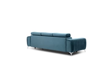 Sovesofa Laucha 3-seter - Blå - Møbler - Sofaer - Sovesofaer - 3 seters sovesofa