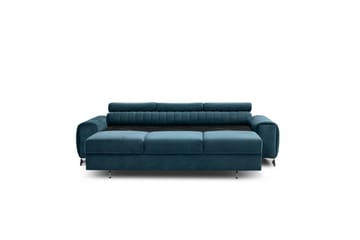 Sovesofa Laucha 3-seter - Blå - Møbler - Sofaer - Sovesofaer - 3 seters sovesofa