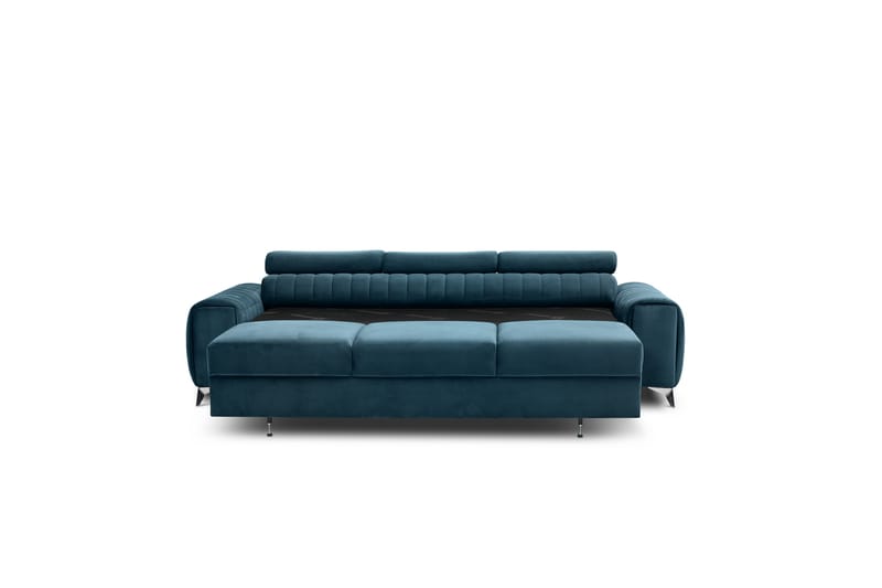 Sovesofa Laucha 3-seter - Blå - Møbler - Sofaer - Sovesofaer - 3 seters sovesofa