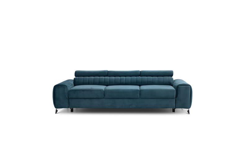 Sovesofa Laucha 3-seter - Blå - Møbler - Sofaer - Sovesofaer - 3 seters sovesofa