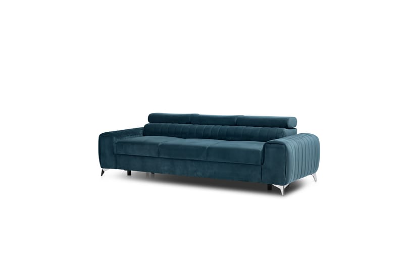 Sovesofa Laucha 3-seter - Blå - Møbler - Sofaer - Sovesofaer - 3 seters sovesofa