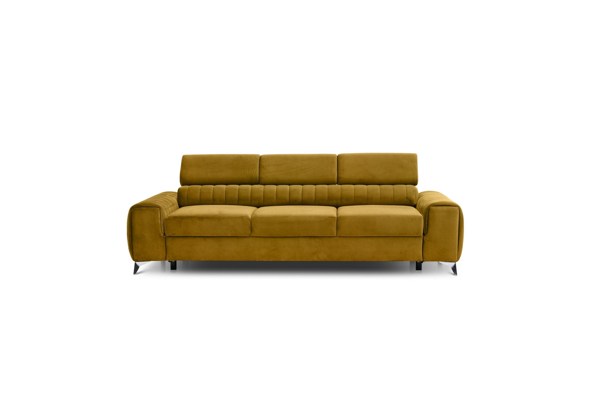 Sovesofa Laucha 3-seter - Gul - Møbler - Sofaer - Sovesofaer - 3 seters sovesofa