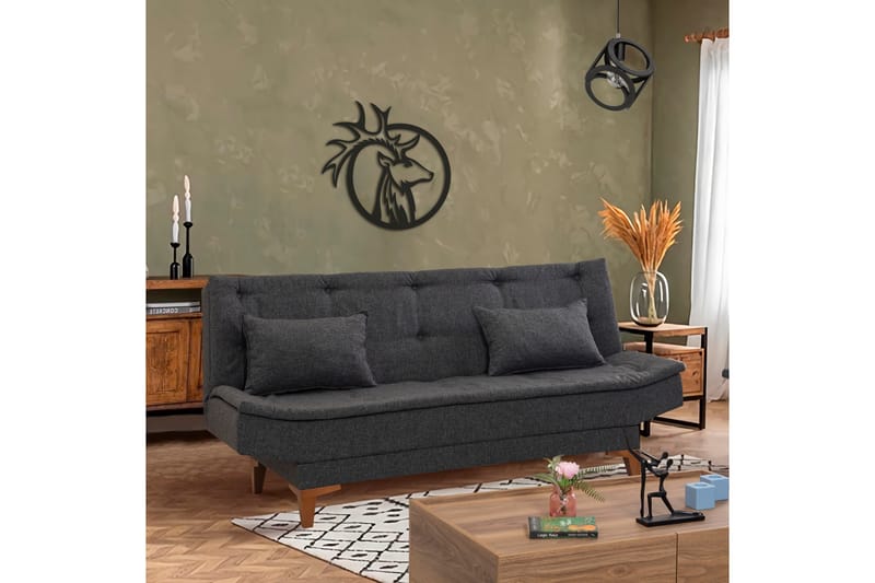 Sovesofa Longburn 3-seters 106x192 - Antrasitt - 3 seters sovesofa