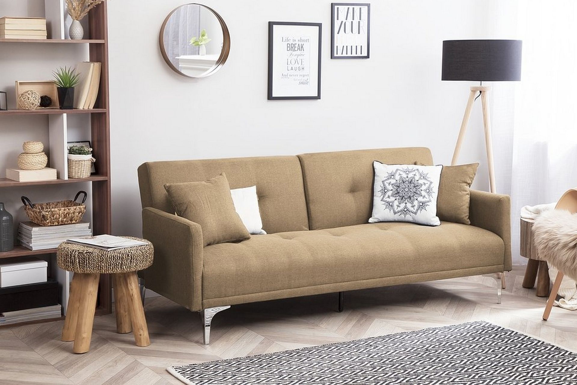 Sovesofa Lucan 178 Cm - Hvit - Møbler - Sofaer - Sovesofaer - 3 seters sovesofa