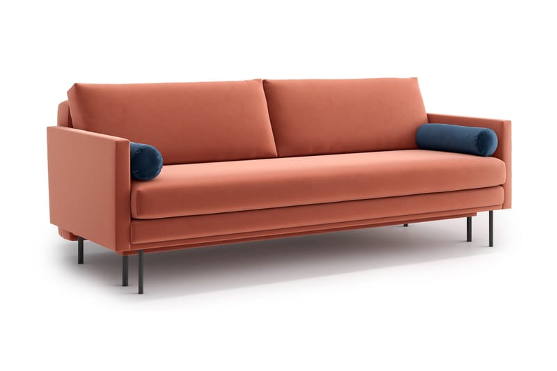 Sovesofa Nauro 3-seter - Rosa - 3 seters sovesofa