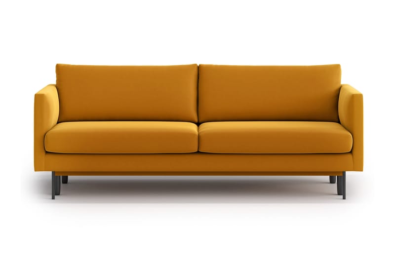 Sovesofa Nordquist 3-sits - Gul - 3 seters sovesofa