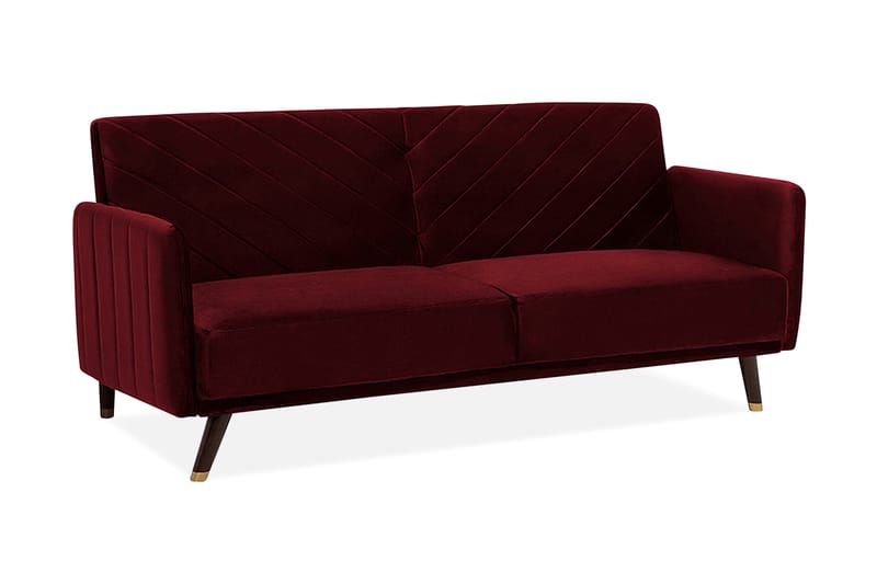 Sovesofa Senja 200 cm - Rød - 3 seters sovesofa