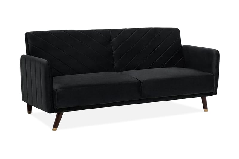 Sovesofa Senja 200 cm - Svart - 3 seters sovesofa