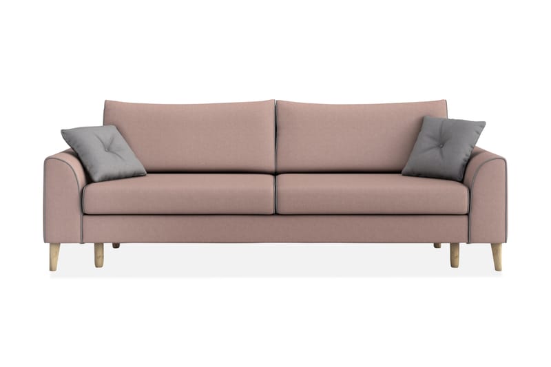 Sovesofa Vellinge 3-seter - Rosa - 3 seters sovesofa