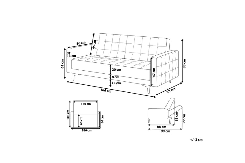 Sovesofa Westerleigh - Beige - 3 seters sovesofa