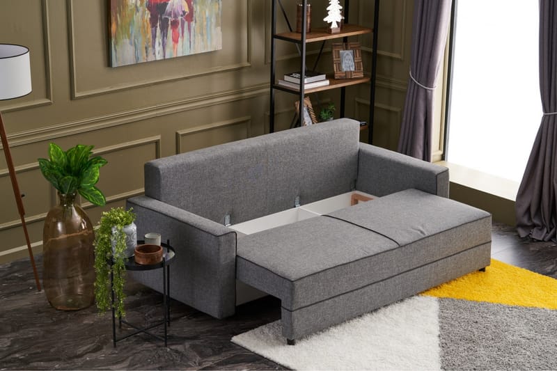 Sovesofa Windwhistle 3-seters 185x150 - Grå - 3 seters sovesofa