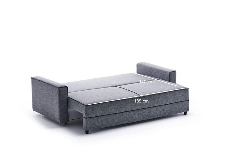 Sovesofa Windwhistle 3-seters 185x150 - Grå - 3 seters sovesofa