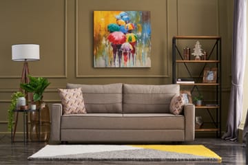 Sovesofa Windwhistle 3-seters 185x150 - Krem - Møbler - Sofaer - Sovesofaer - 3 seters sovesofa