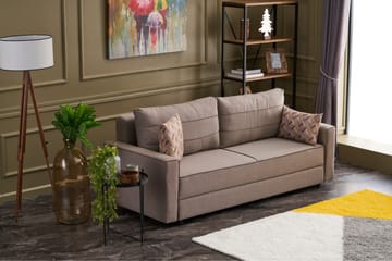 Sovesofa Windwhistle 3-seters 185x150 - Krem - Møbler - Sofaer - Sovesofaer - 3 seters sovesofa