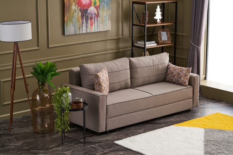 Sovesofa Windwhistle 3-seters 185x150 - Krem - Møbler - Sofaer - Sovesofaer - 3 seters sovesofa