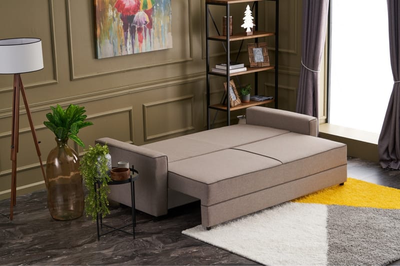 Sovesofa Windwhistle 3-seters 185x150 - Krem - Møbler - Sofaer - Sovesofaer - 3 seters sovesofa