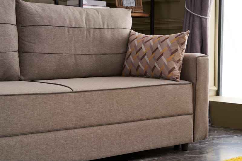 Sovesofa Windwhistle 3-seters 185x150 - Krem - Møbler - Sofaer - Sovesofaer - 3 seters sovesofa