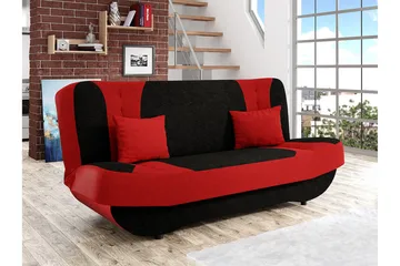 Sovesofa Pinto - Rød - Møbler - Sofaer - Sovesofaer - 3 seters sovesofa