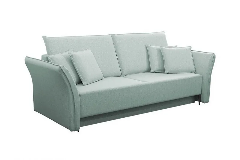 Staffin 3-seter Sovesofa 138x192 cm med Oppbevaring i Chenille, Mintgrønn