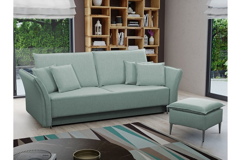 Staffin 3-sits Bäddsoffa Blue/Light blue - Møbler - Sofaer - Sovesofaer - 3 seters sovesofa