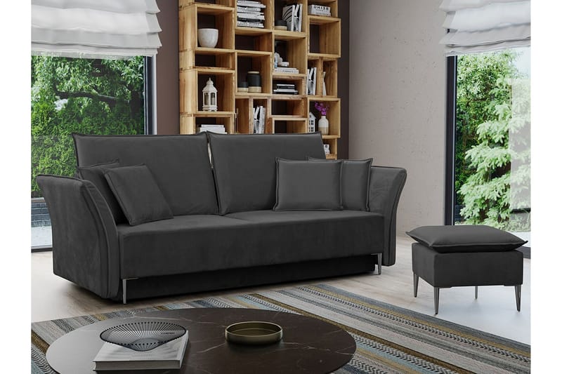 Staffin 3-sits Bäddsoffa Dark grey - Møbler - Sofaer - Sovesofaer - 3 seters sovesofa