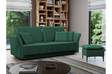 Staffin 3-sits Bäddsoffa NO_BRAND Dark green - Møbler - Sofaer - Sovesofaer - 3 seters sovesofa