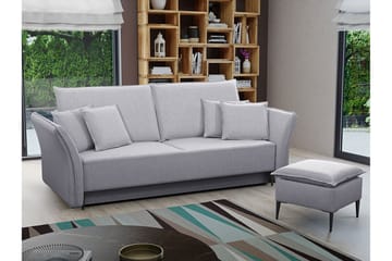 Staffin 3-sits Bäddsoffa NO_BRAND Ljusgrå - Møbler - Sofaer - Sovesofaer - 3 seters sovesofa