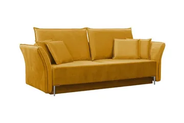 Staffin 3-sits Bäddsoffa NO_BRAND Yellow - Møbler - Sofaer - Sovesofaer - 3 seters sovesofa