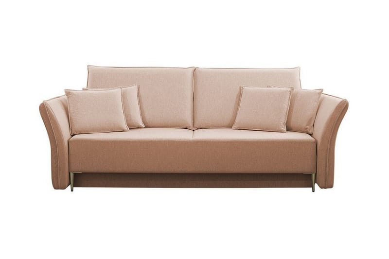 Staffin 3-sits Bäddsoffa NO_BRAND Pink - Møbler - Sofaer - Sovesofaer - 3 seters sovesofa