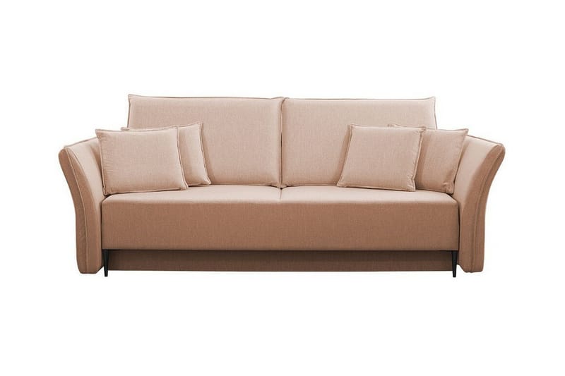 Staffin 3-sits Bäddsoffa NO_BRAND Pink/Beige - Møbler - Sofaer - Sovesofaer - 3 seters sovesofa