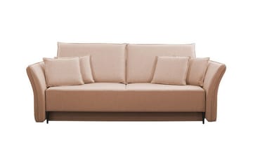 Staffin 3-sits Bäddsoffa Pink/Beige - Møbler - Sofaer - Sovesofaer - 3 seters sovesofa