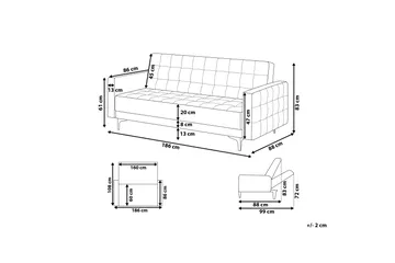 Toomey Sofa - Grå - Møbler - Sofaer - Sovesofaer - 3 seters sovesofa