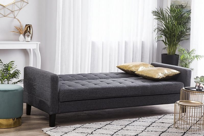 Vehkoo 3-seter Sovesofa 108x178 cm i Stoff - Grå - Møbler - Sofaer - Sovesofaer - 3 seters sovesofa