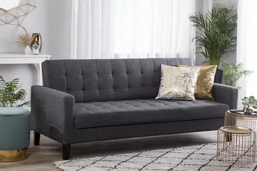 Vehkoo 3-seter Sovesofa 108x178 cm i Stoff - Grå - Møbler - Sofaer - Sovesofaer - 3 seters sovesofa
