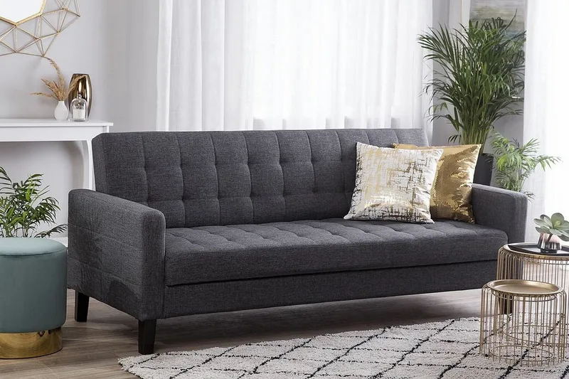 Vehkoo 3-seter Sovesofa 108x178 cm i Stoff - Grå - Møbler - Sofaer - Sovesofaer - 3 seters sovesofa