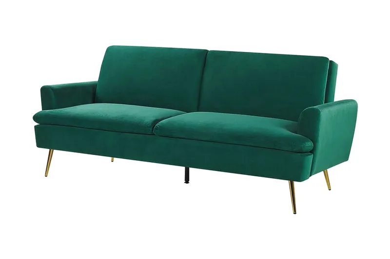 Vettre 3-seters Sovesofa - Fløyel/Mørkegrønn - Møbler - Sofaer - Sovesofaer - 3 seters sovesofa