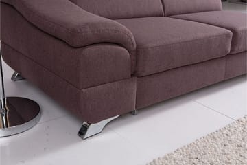 View Sovesofa 3-seter med Sjeselong Høyre - Mørkegrå - Møbler - Sofaer - Sovesofaer - Langsgående sovesofa