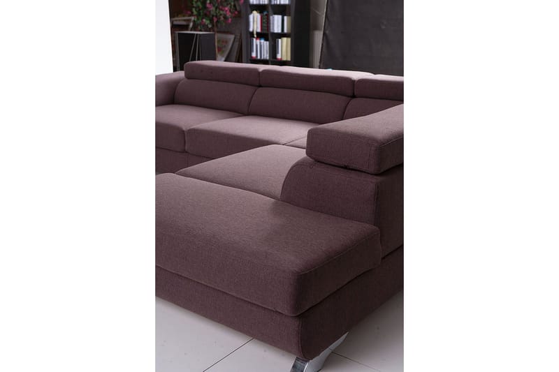 View Sovesofa 3-seter med Sjeselong Høyre - Mørkegrå - Møbler - Sofaer - Sovesofaer - Langsgående sovesofa