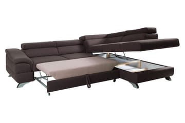 View Sovesofa 3-seter med Sjeselong Venstre - Lysegrå - Møbler - Sofaer - Sovesofaer - Langsgående sovesofa