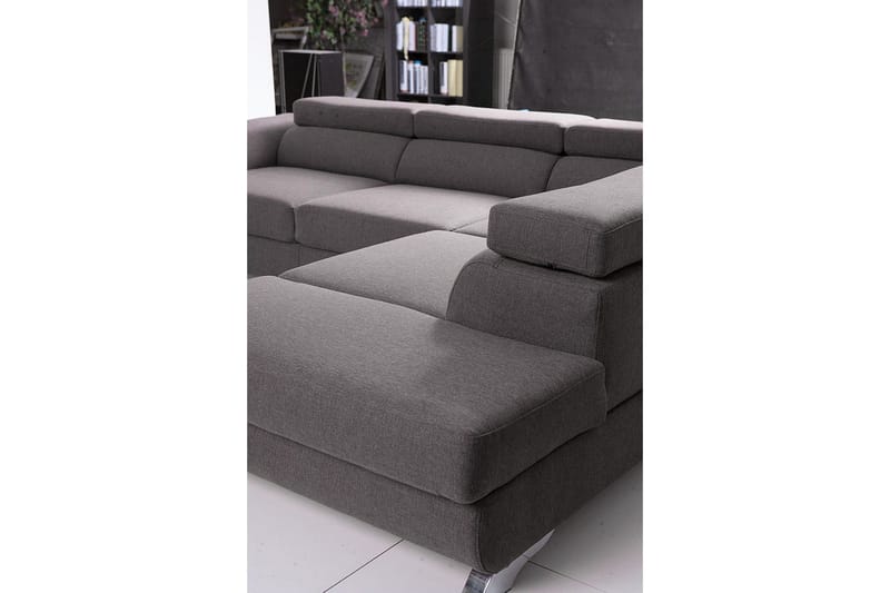 View Sovesofa 3-seter med Sjeselong Venstre - Lysegrå - Møbler - Sofaer - Sovesofaer - Langsgående sovesofa