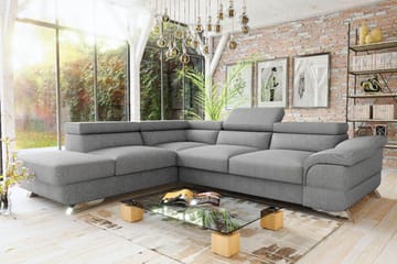 View Sovesofa 3-seter med Sjeselong Venstre - Lysegrå - Møbler - Sofaer - Sovesofaer - Langsgående sovesofa