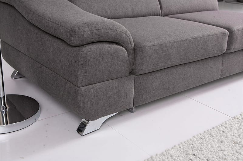 View Sovesofa 3-seter med Sjeselong Venstre - Lysegrå - Møbler - Sofaer - Sovesofaer - Langsgående sovesofa